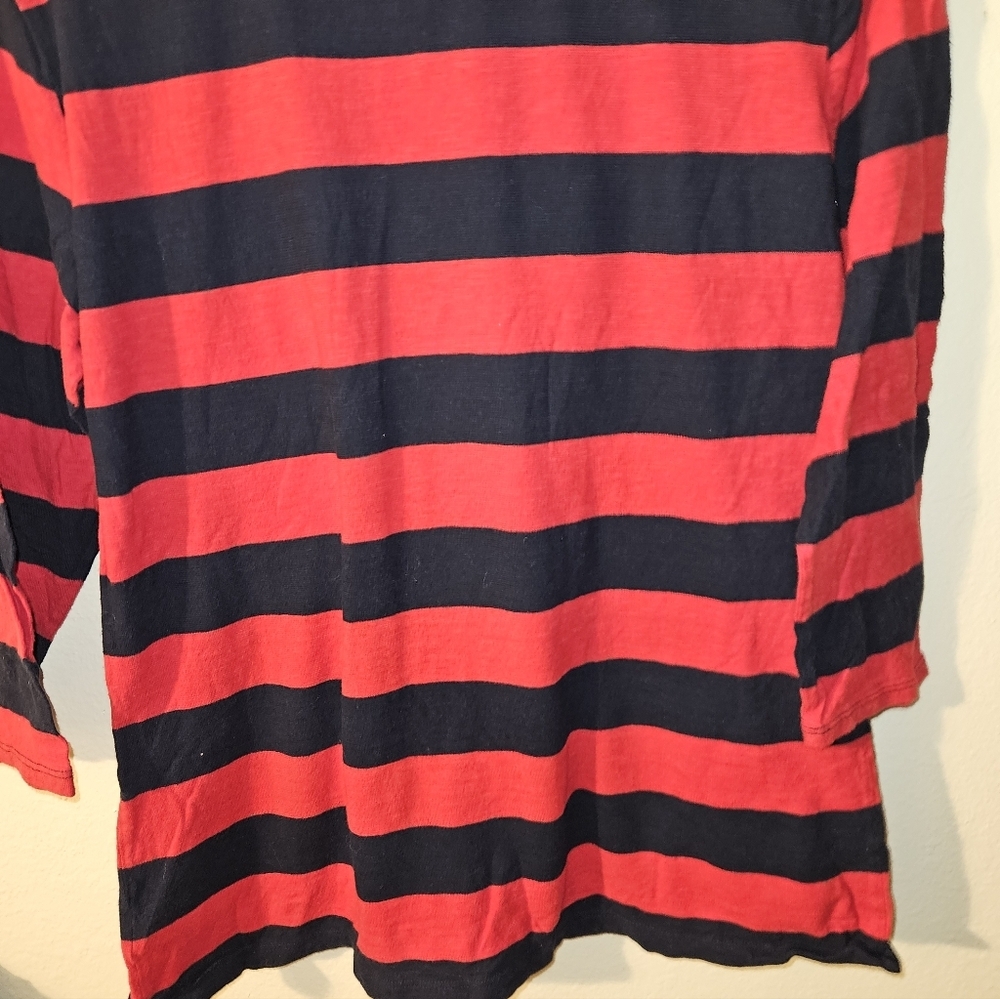 JCP Womans Striped 3/4 Sleeve Top Size Xl - Picture 9 of 14